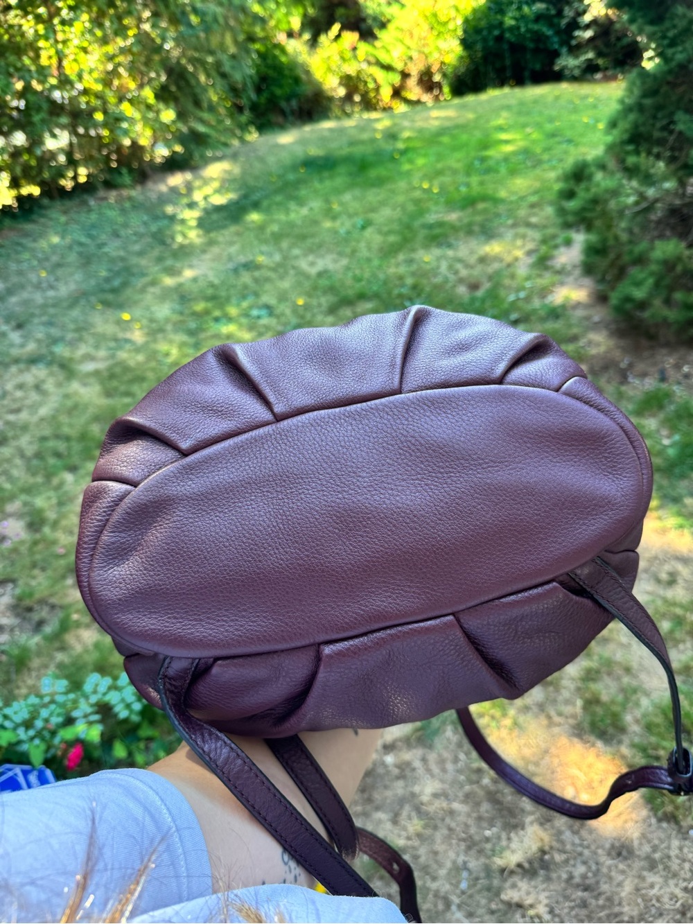 Marc Jacobs Burgundy Pebbled Leather Backpack Purse - Picture 8 of 8